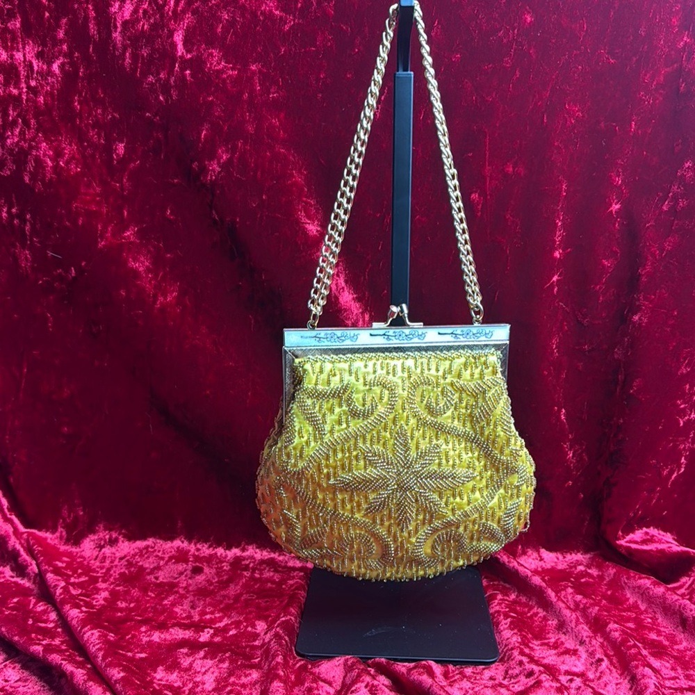 Gold Beaded Women's Bag